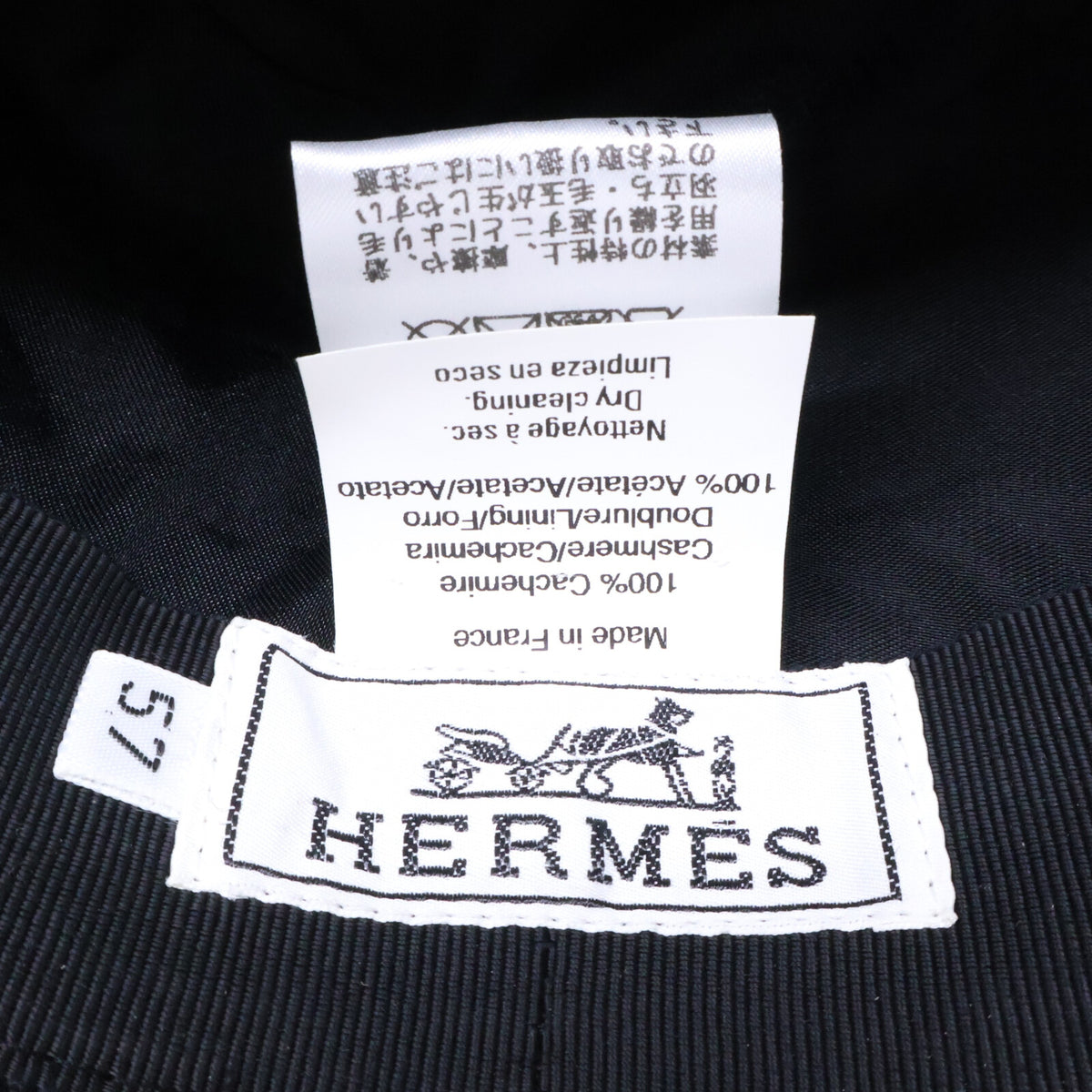 HERMES エルメス 【美品/国内正規】カシミヤ ハット 帽子