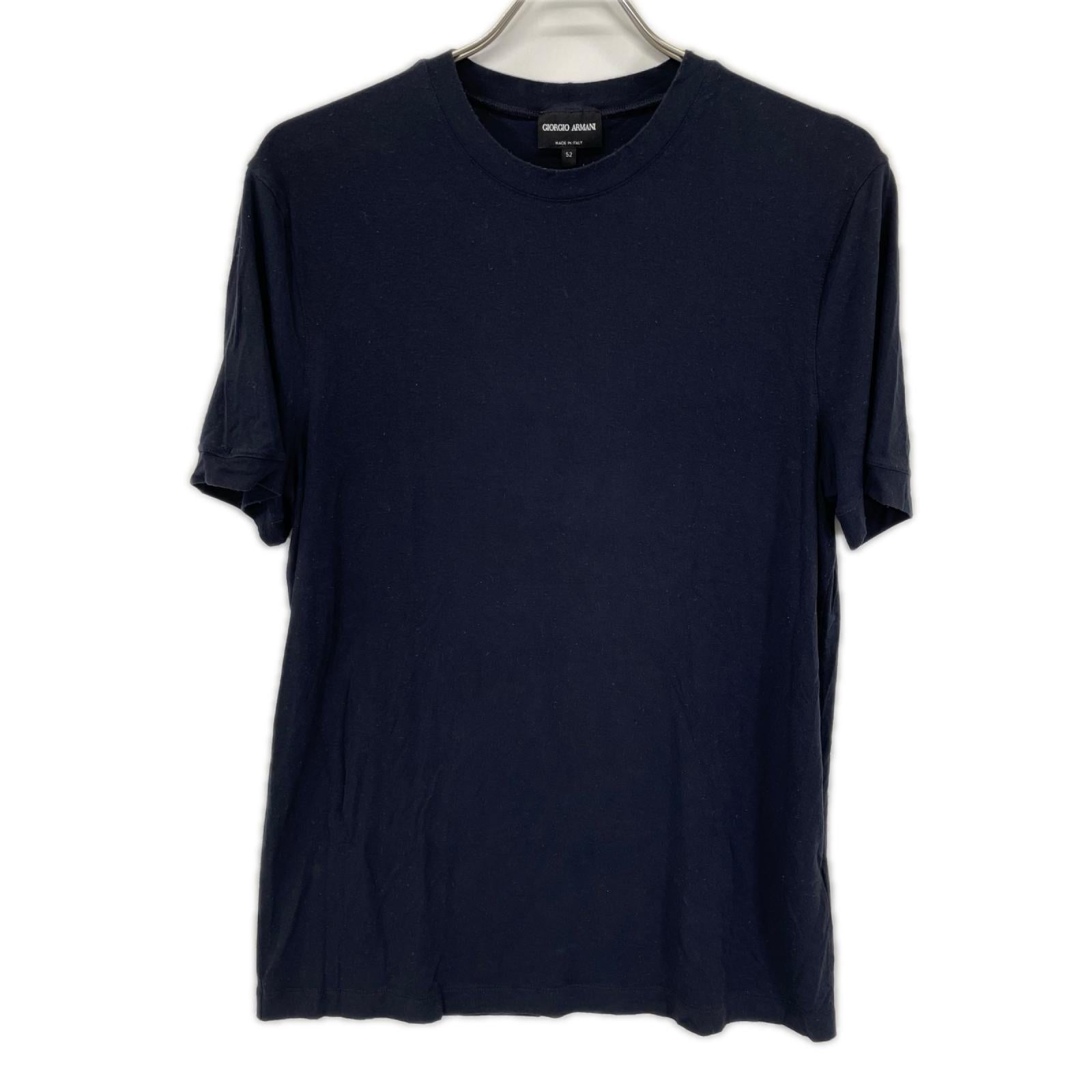 GIORGIOARMANI ジョルジオアルマーニ 8NST52 SJP4Z パープル クルーネックTシャツ ストレッチビスコース ジャージー トップス
