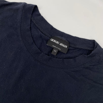 GIORGIOARMANI ジョルジオアルマーニ 8NST52 SJP4Z パープル クルーネックTシャツ ストレッチビスコース ジャージー トップス