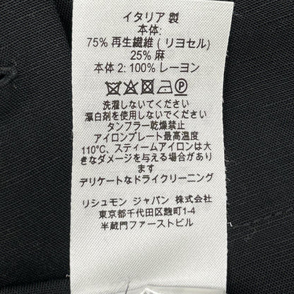 dunhill/ALFREDDUNHILL ダンヒル ブラック リネン混 サファリシャツ トップス
