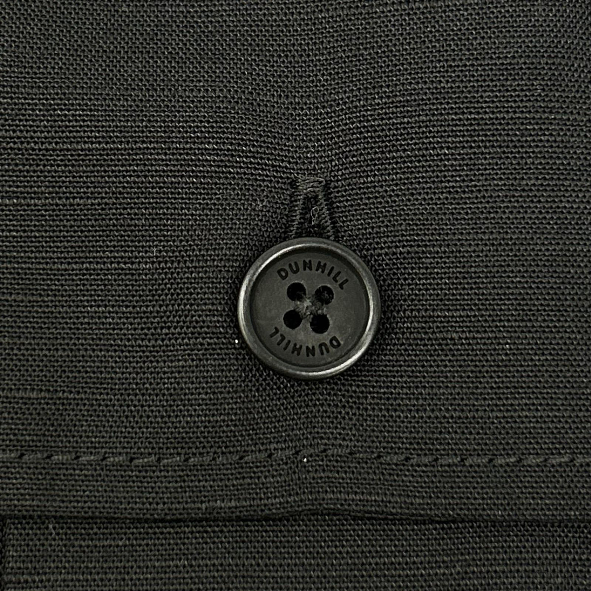 dunhill/ALFREDDUNHILL ダンヒル ブラック リネン混 サファリシャツ トップス