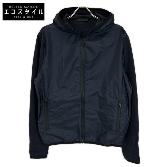 PRADA プラダ 21年製 SJC568 R191 Q86 ネイビー ジップアップフーディ トップス