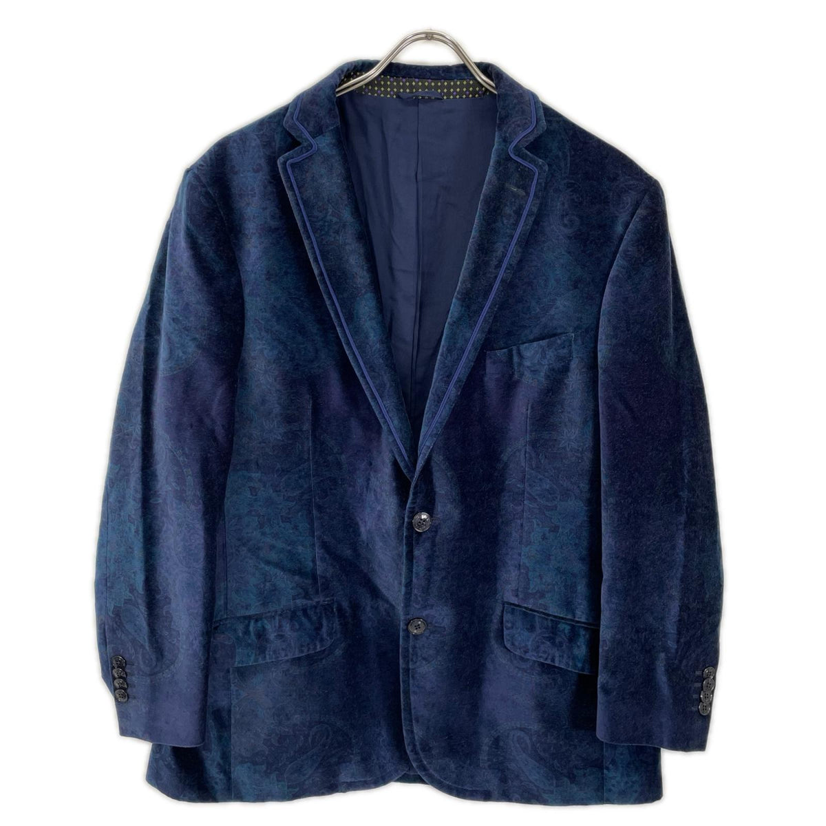 ETRO エトロ 122-1187P-5008 ネイビー SUPERLEGGERA ベロア ジャケット ジャケット