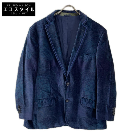ETRO エトロ 122-1187P-5008 ネイビー SUPERLEGGERA ベロア ジャケット ジャケット