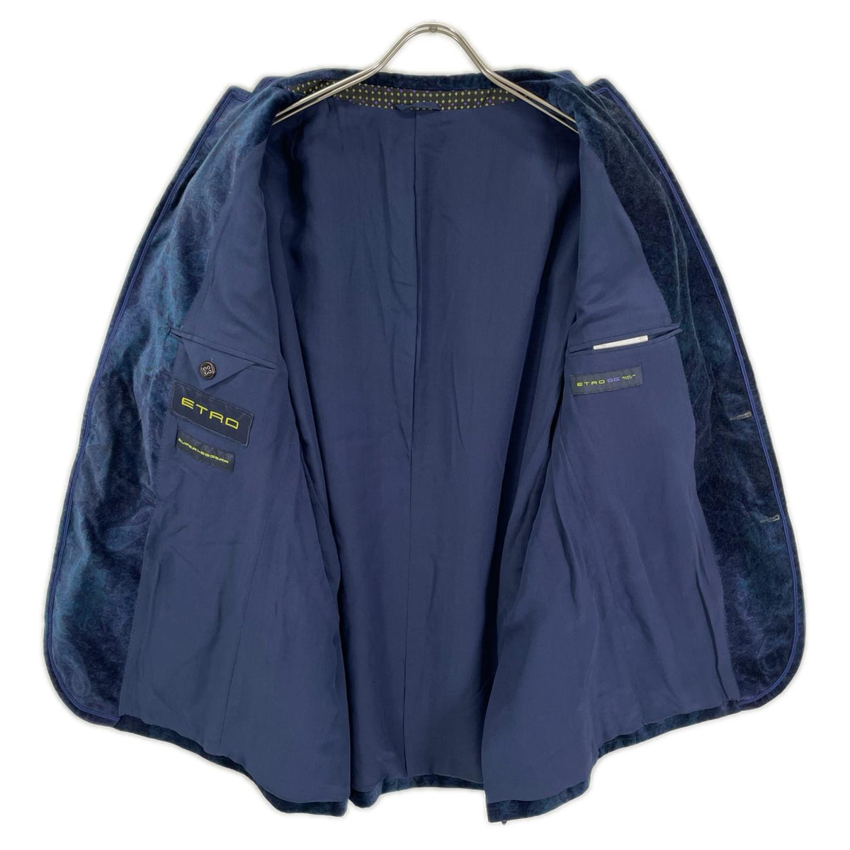 ETRO エトロ 122-1187P-5008 ネイビー SUPERLEGGERA ベロア ジャケット ジャケット