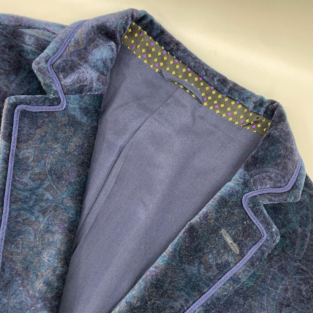 ETRO エトロ 122-1187P-5008 ネイビー SUPERLEGGERA ベロア ジャケット ジャケット