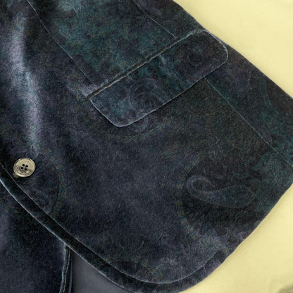 ETRO エトロ 122-1187P-5008 ネイビー SUPERLEGGERA ベロア ジャケット ジャケット