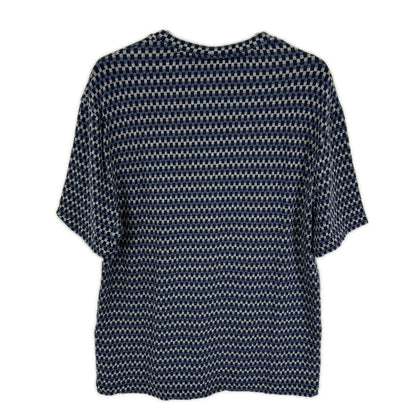 GIORGIOARMANI ジョルジオアルマーニ GM000242 ネイビー 総柄 ニットTシャツ トップス