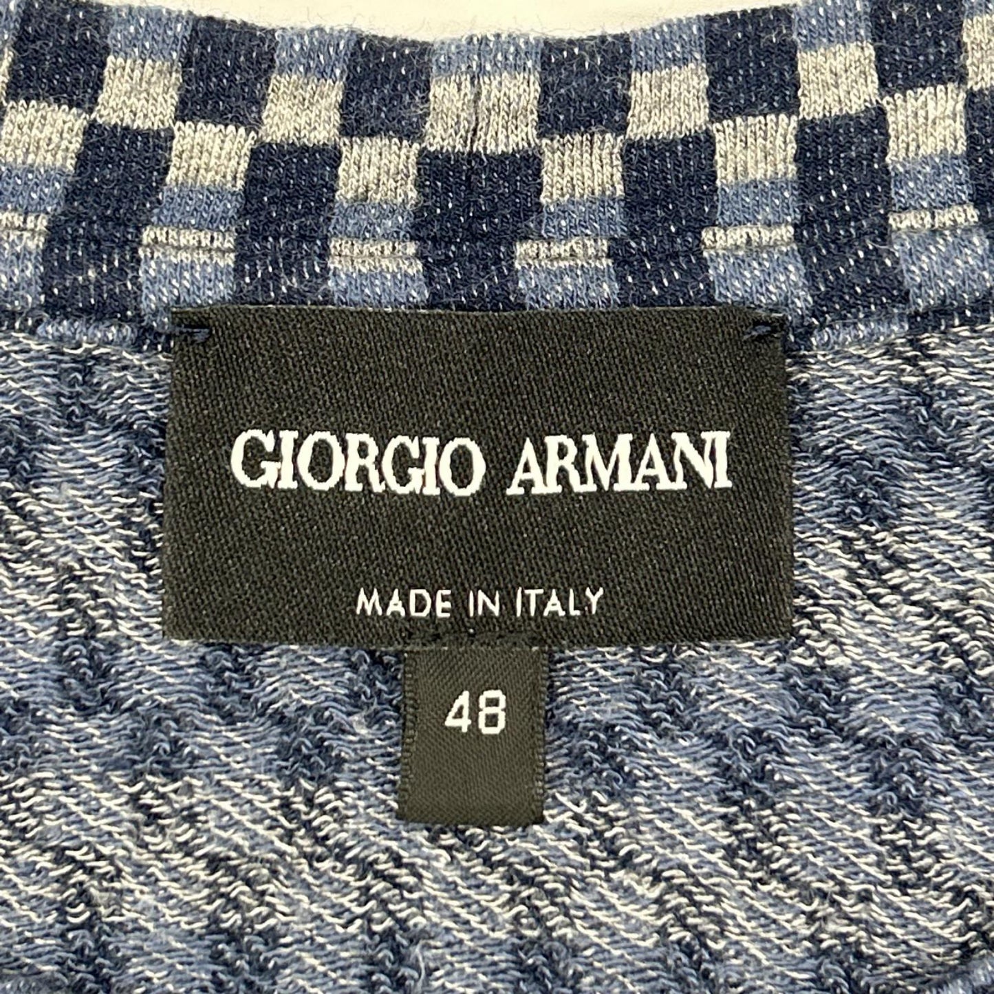 GIORGIOARMANI ジョルジオアルマーニ GM000242 ネイビー 総柄 ニットTシャツ トップス