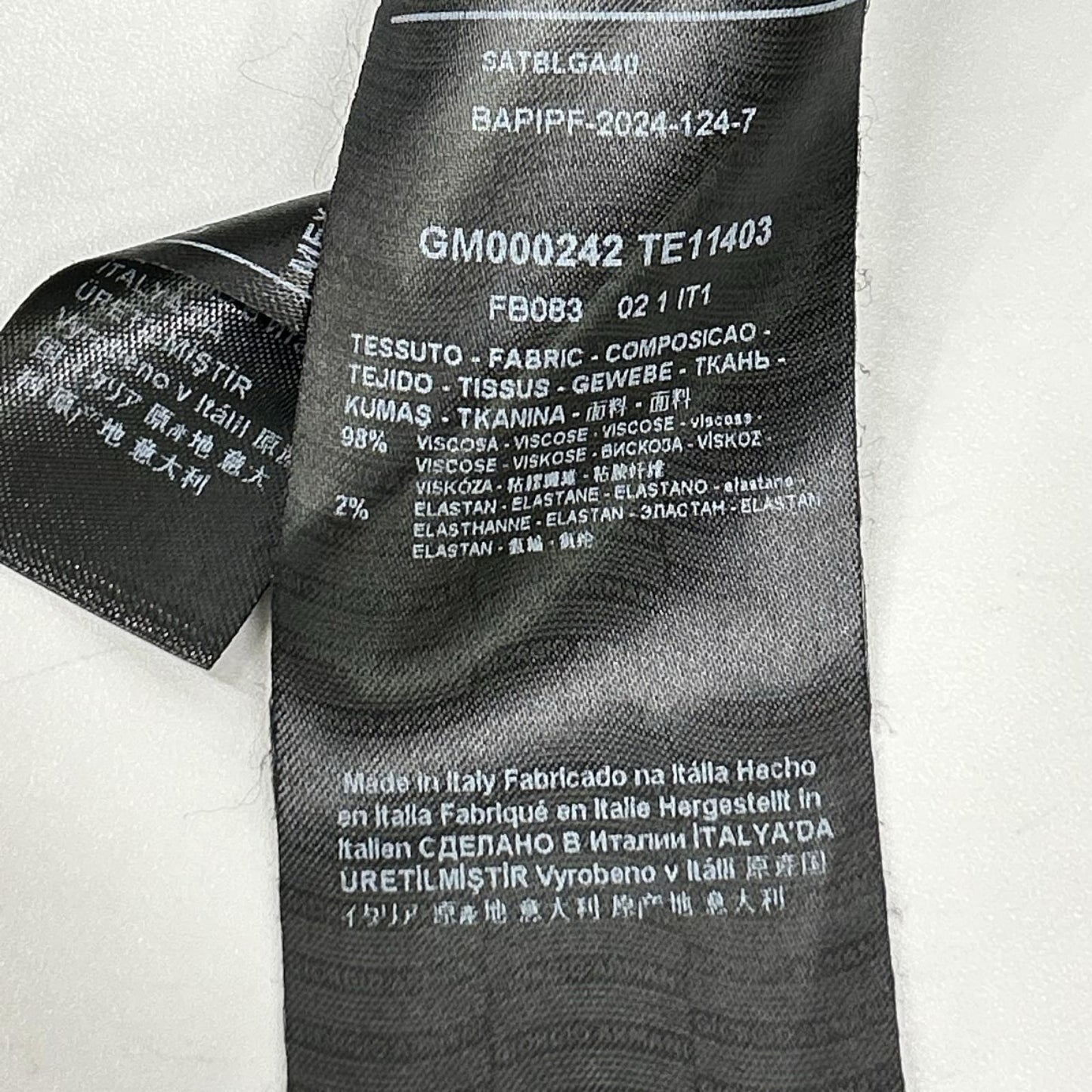 GIORGIOARMANI ジョルジオアルマーニ GM000242 ネイビー 総柄 ニットTシャツ トップス