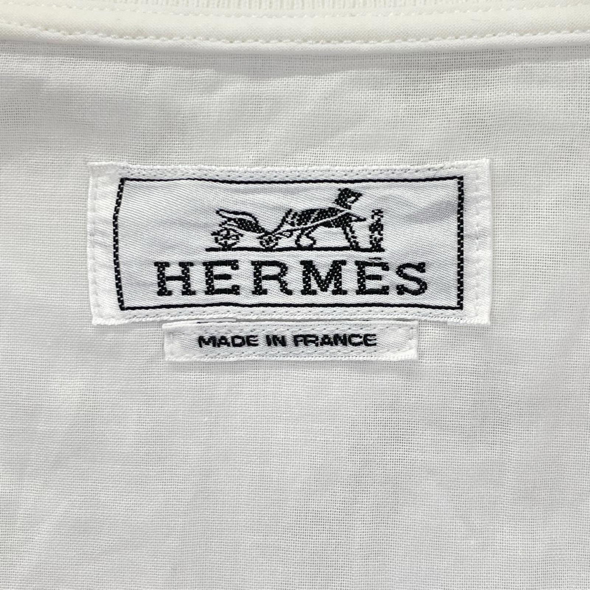 HERMES エルメス ホワイト コットン ジップアップブルソン ジャケット