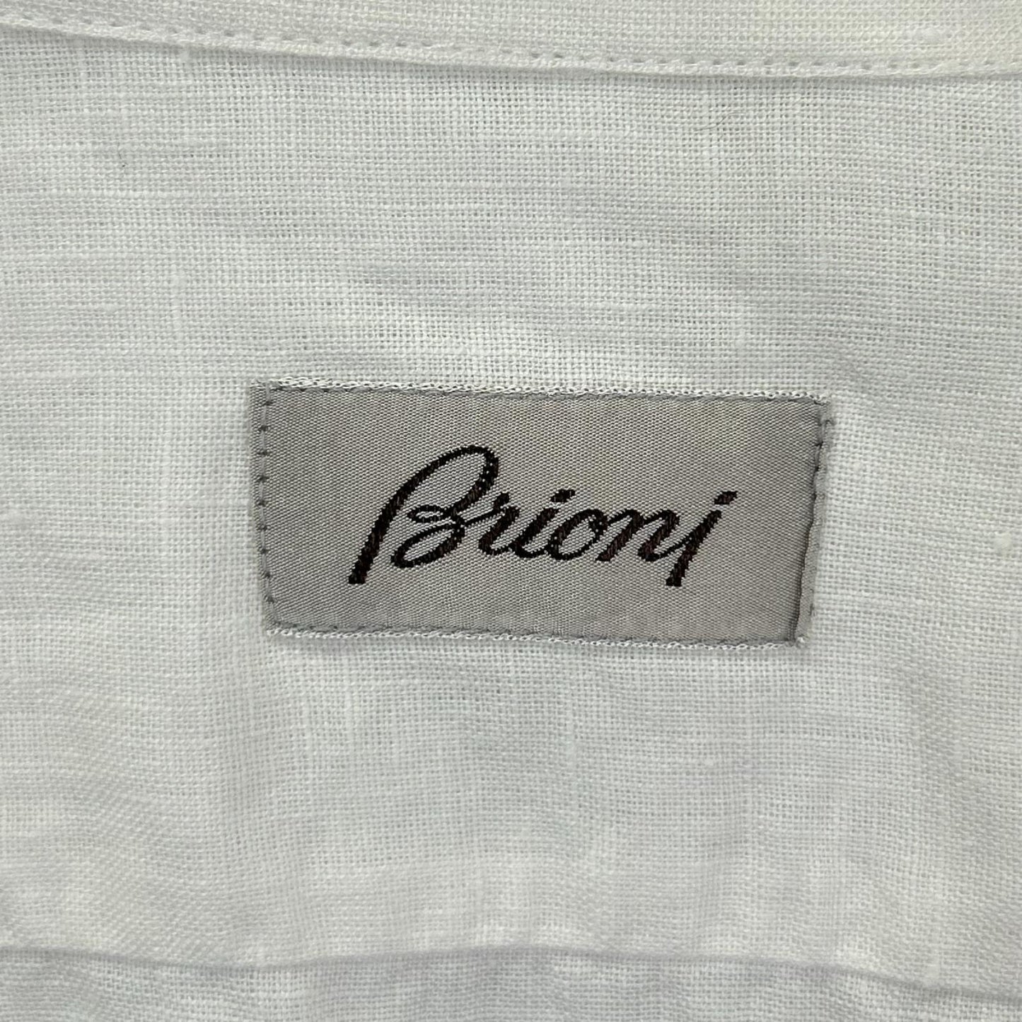 Brioni ブリオーニ ホワイト リネンシャツ トップス