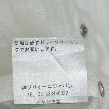 Brioni ブリオーニ ホワイト リネンシャツ トップス