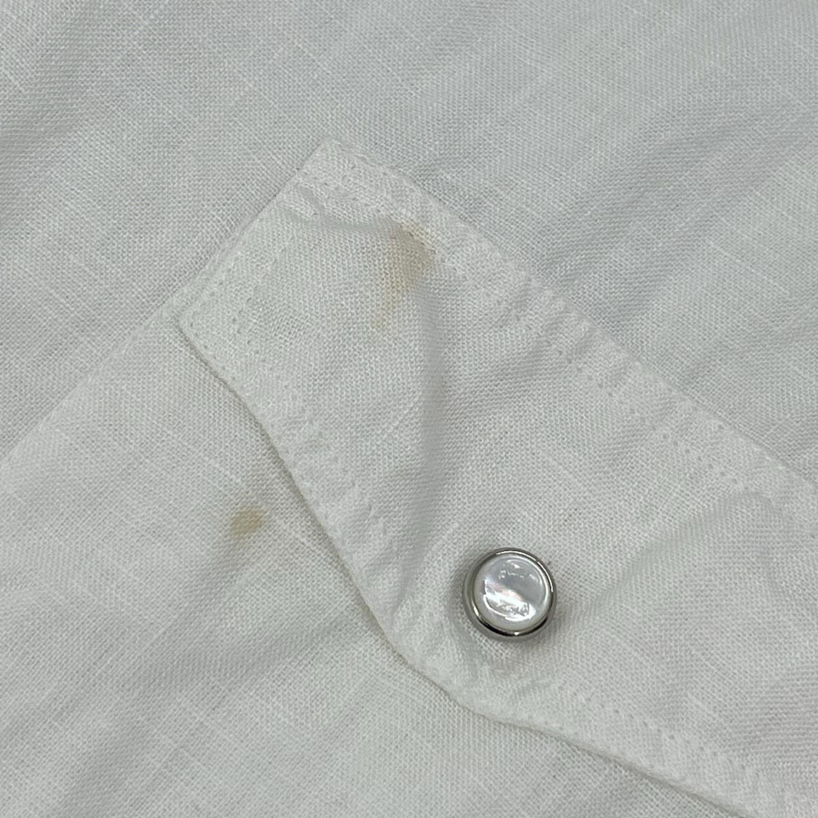 Brioni ブリオーニ ホワイト リネンシャツ トップス