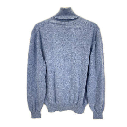 BRUNELLO CUCINELLI ブルネロクチネリ ブルー カシミヤ タートルネックニット トップス