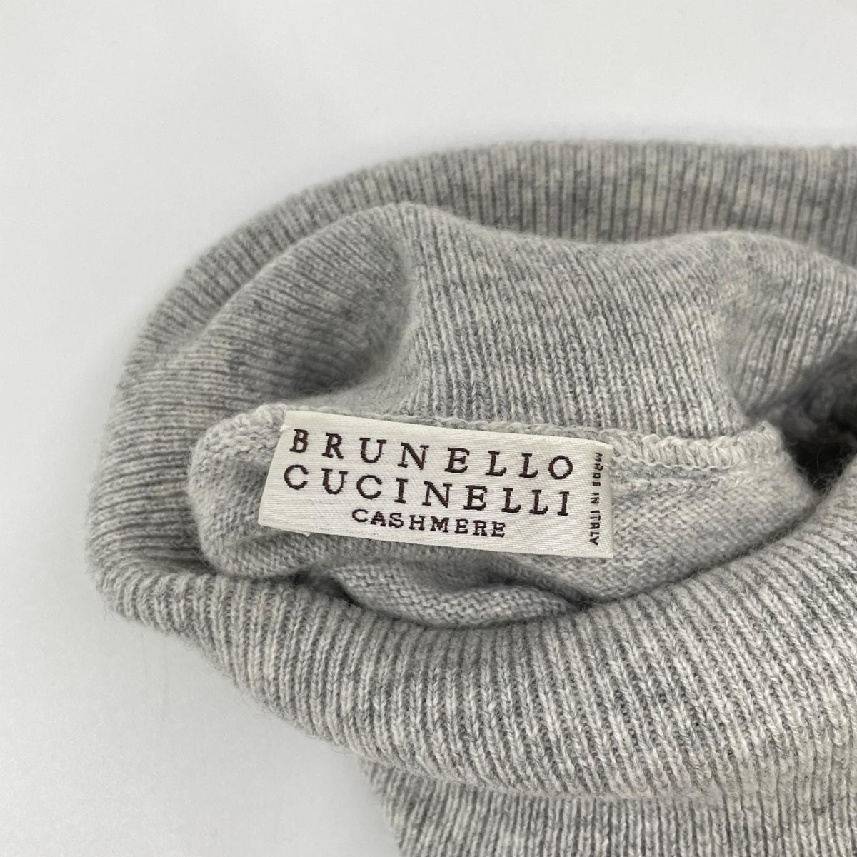 BRUNELLO CUCINELLI ブルネロクチネリ グレー カシミヤ タートルネックニット トップス