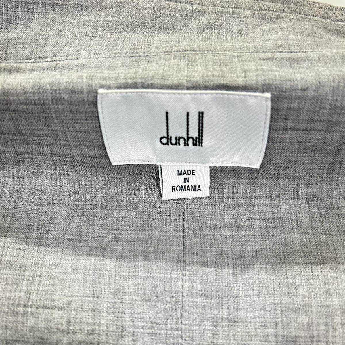 dunhill/ALFREDDUNHILL ダンヒル グレー コットンカシミヤウール ロングスリーブシャツ トップス