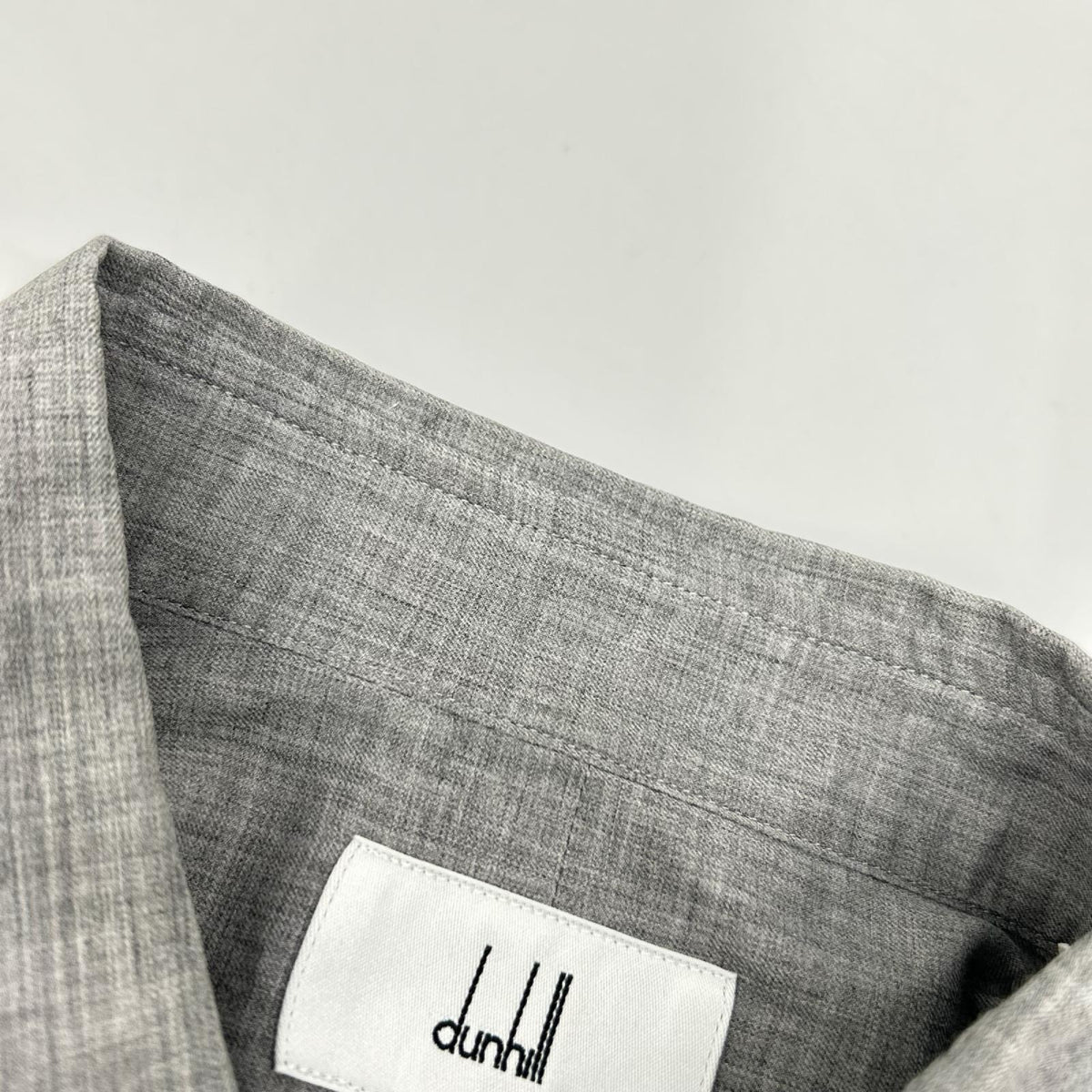 dunhill/ALFREDDUNHILL ダンヒル グレー コットンカシミヤウール ロングスリーブシャツ トップス
