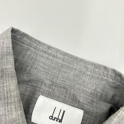 dunhill/ALFREDDUNHILL ダンヒル グレー コットンカシミヤウール ロングスリーブシャツ トップス