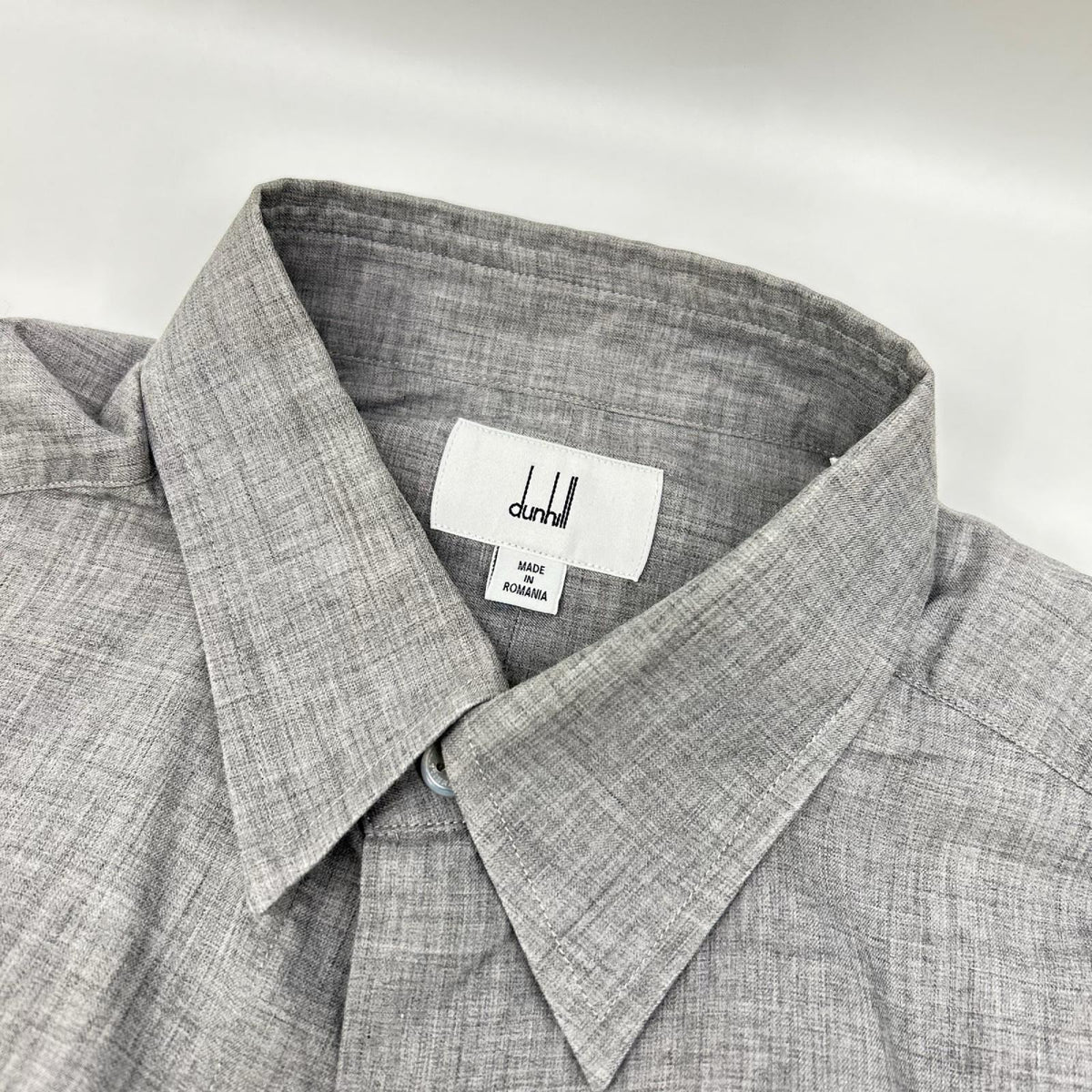 dunhill/ALFREDDUNHILL ダンヒル グレー コットンカシミヤウール ロングスリーブシャツ トップス