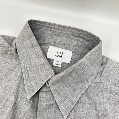 dunhill/ALFREDDUNHILL ダンヒル グレー コットンカシミヤウール ロングスリーブシャツ トップス