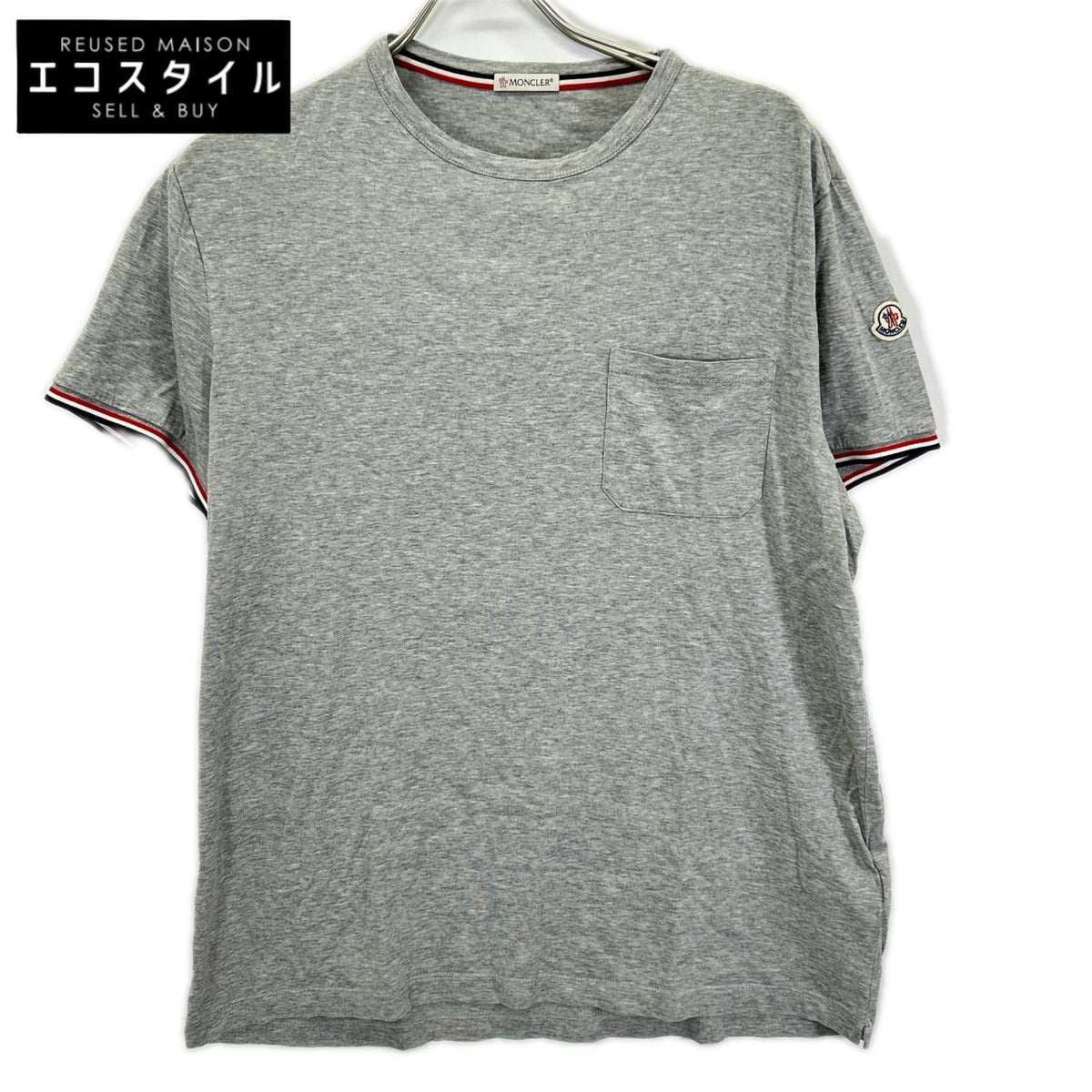 MONCLER モンクレール 16SS C10918019800 グレー 胸ポケ Tシャツ トップス