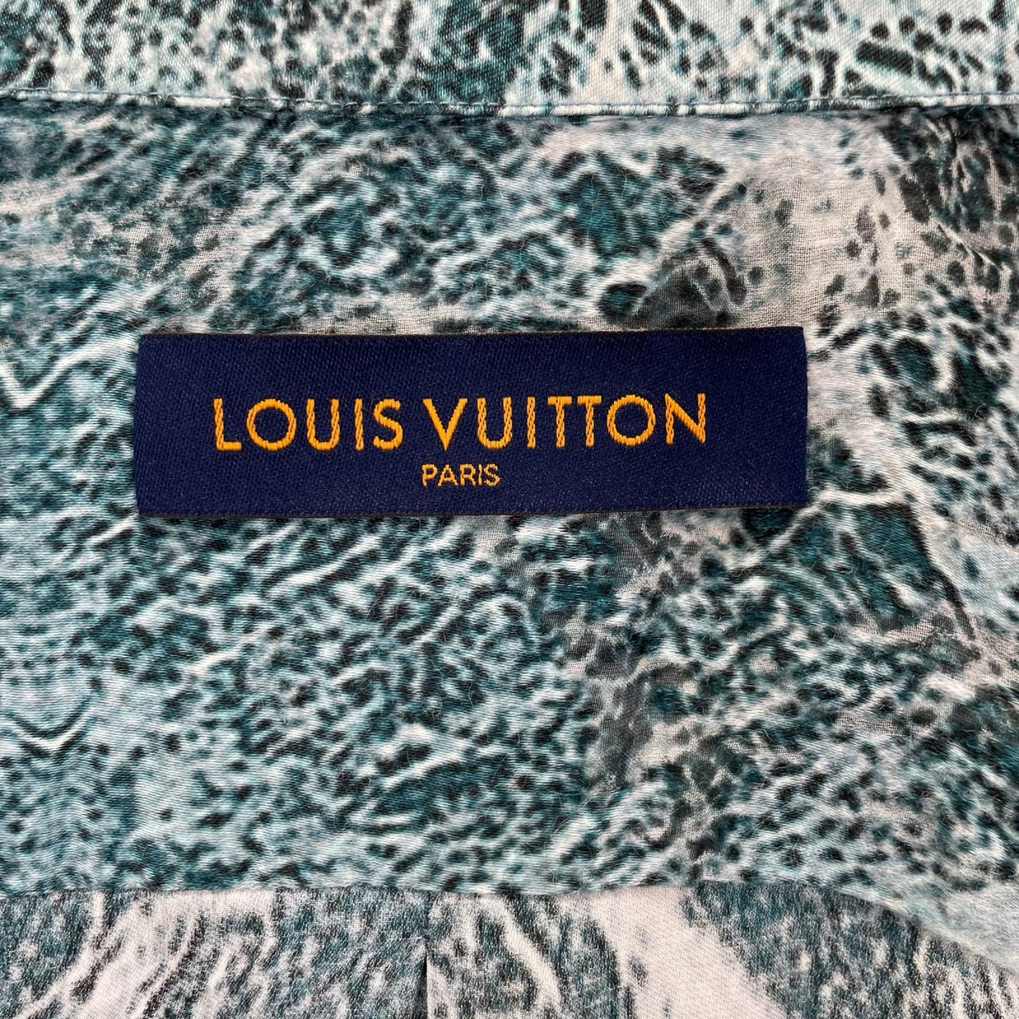 LOUIS VUITTON ルイヴィトン 21SS HLS72W ソルトプリント マーブル レギュラーカラー 半袖シャツ トップス
