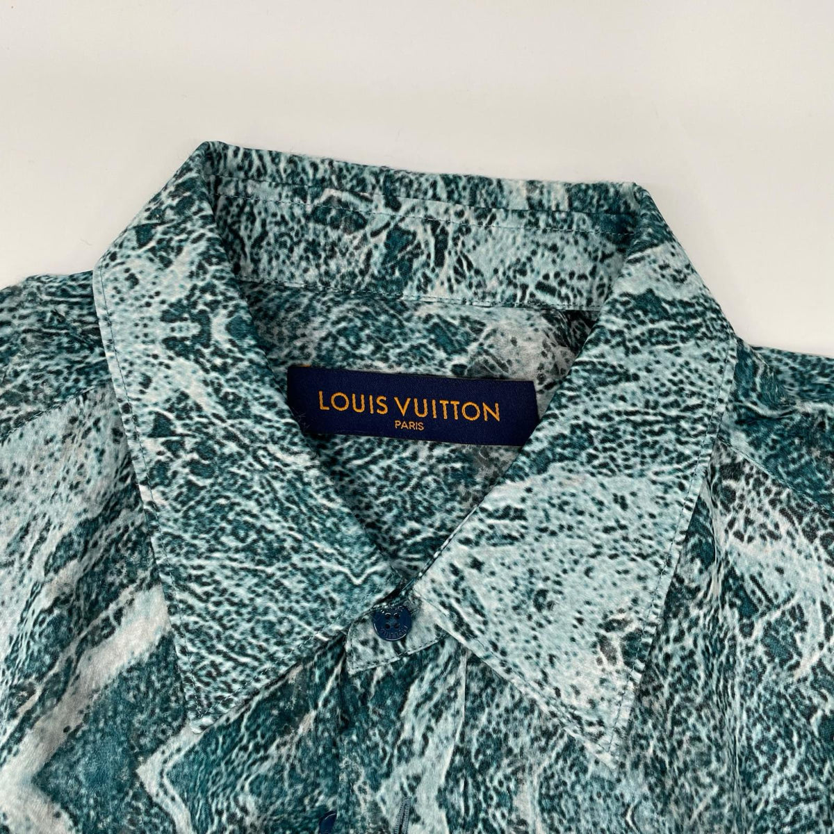 LOUIS VUITTON ルイヴィトン 21SS HLS72W ソルトプリント マーブル レギュラーカラー 半袖シャツ トップス