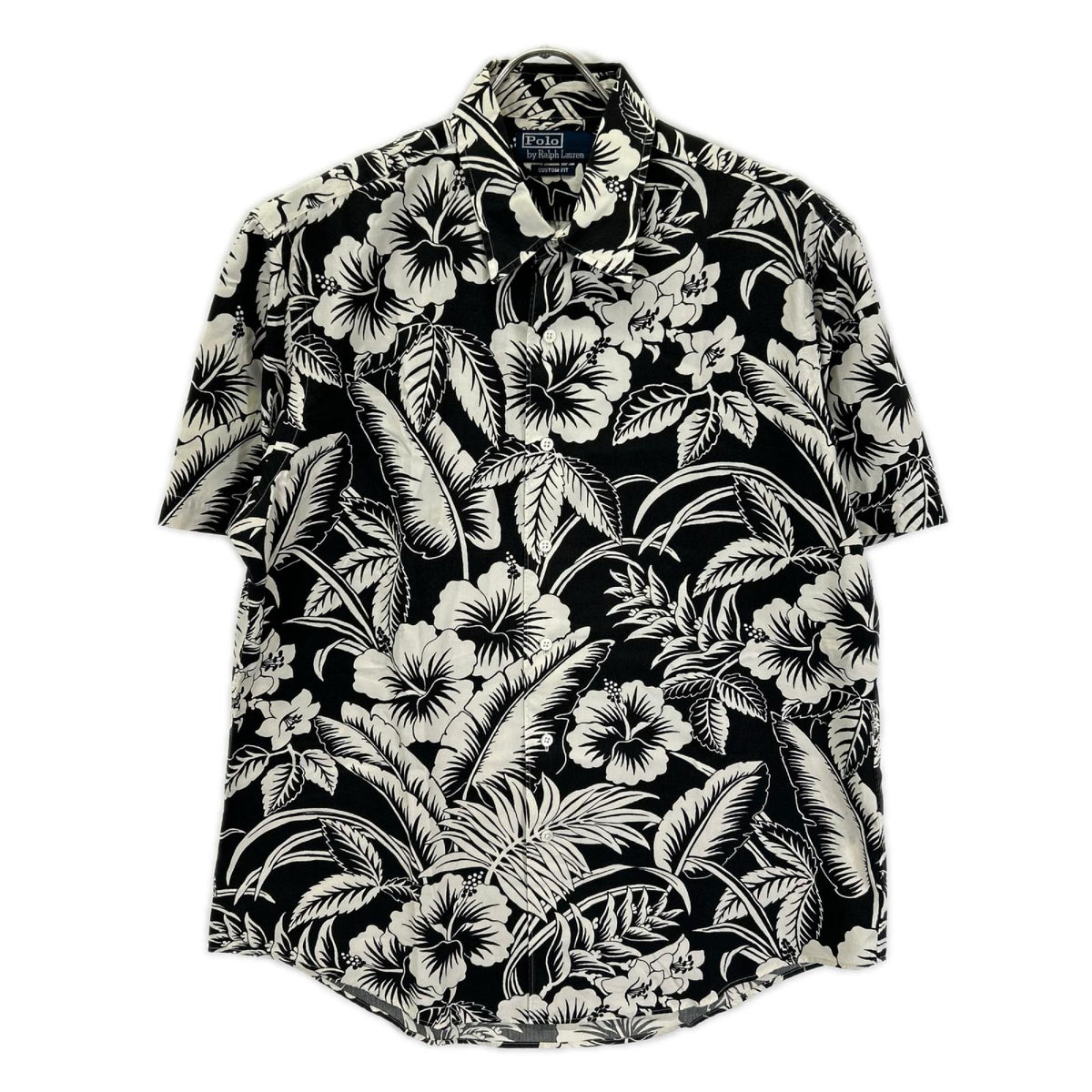 POLObyRalphLauren ポロラルフローレン ブラック CUSTOMFIT ハイビスカス 半袖シャツ トップス