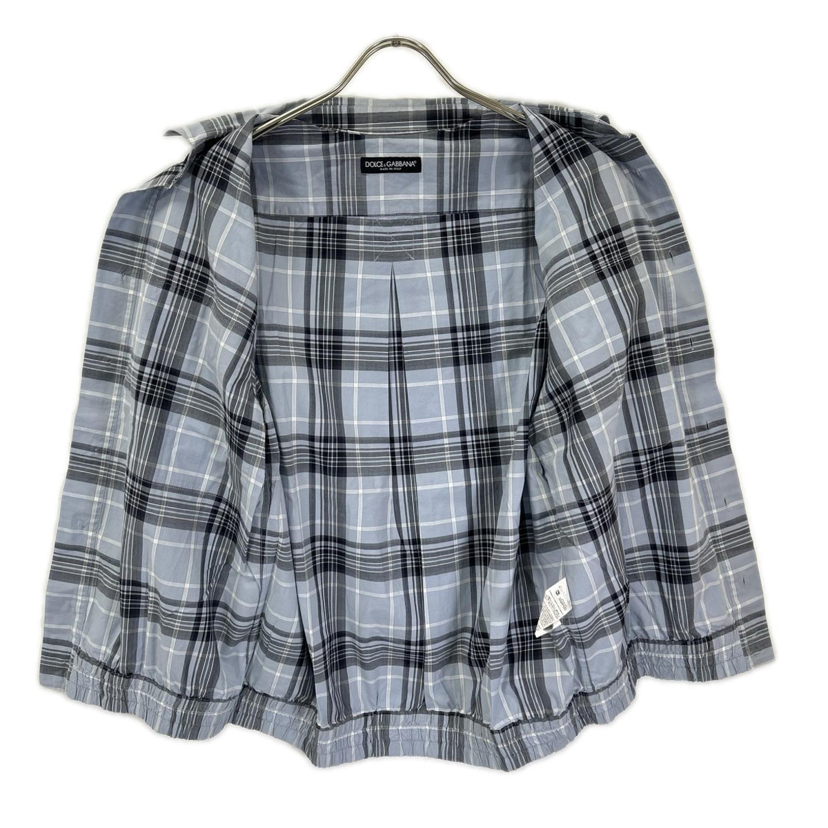 DOLCE&GABBANA ドルチェアンドガッバーナ G5AJ3T/FQ5GY ブルー チェック ハーフスリーブシャツ トップス