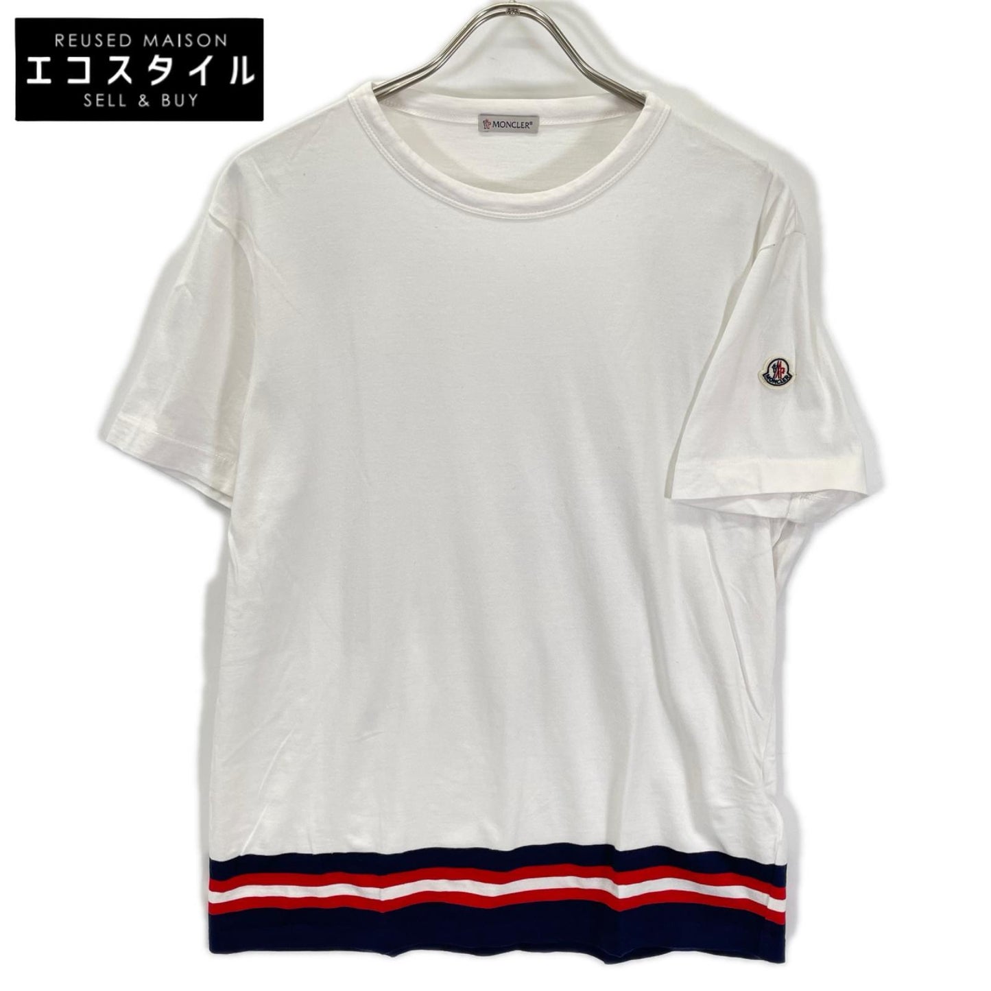 MONCLER モンクレール C10918016900 ホワイト トリコロール Tシャツ トップス