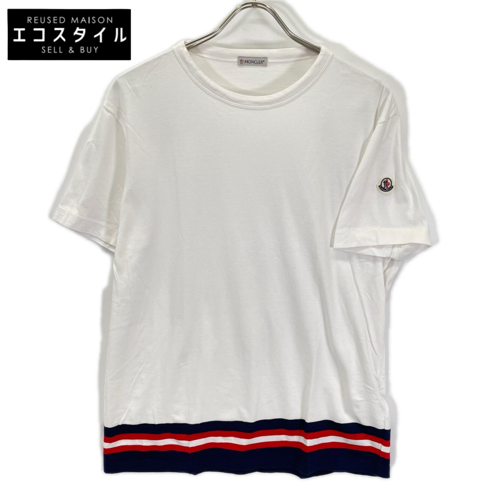 MONCLER モンクレール C10918016900 ホワイト トリコロール Tシャツ トップス