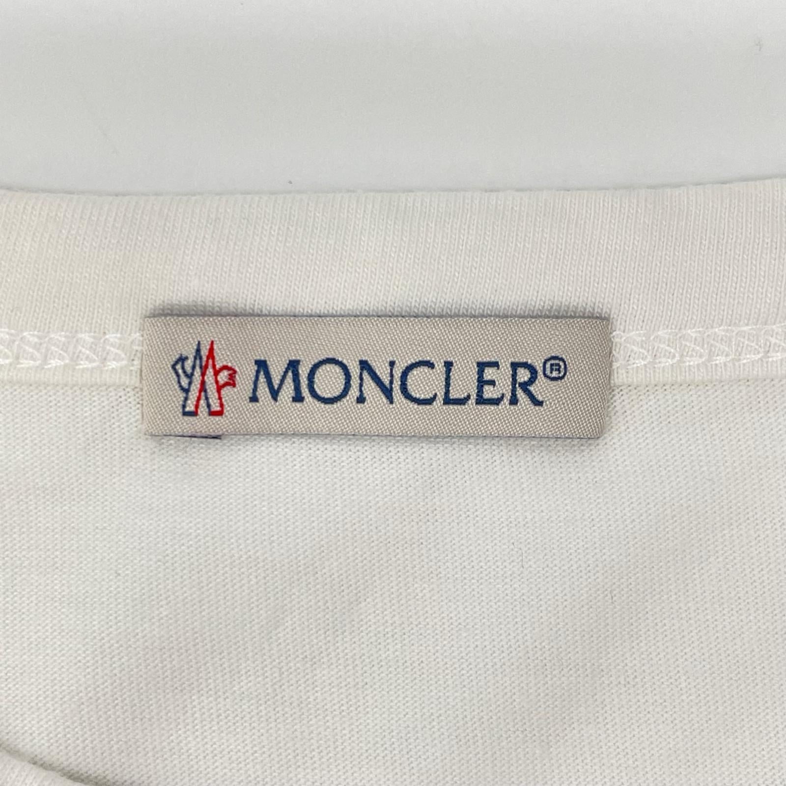MONCLER モンクレール C10918016900 ホワイト トリコロール Tシャツ トップス