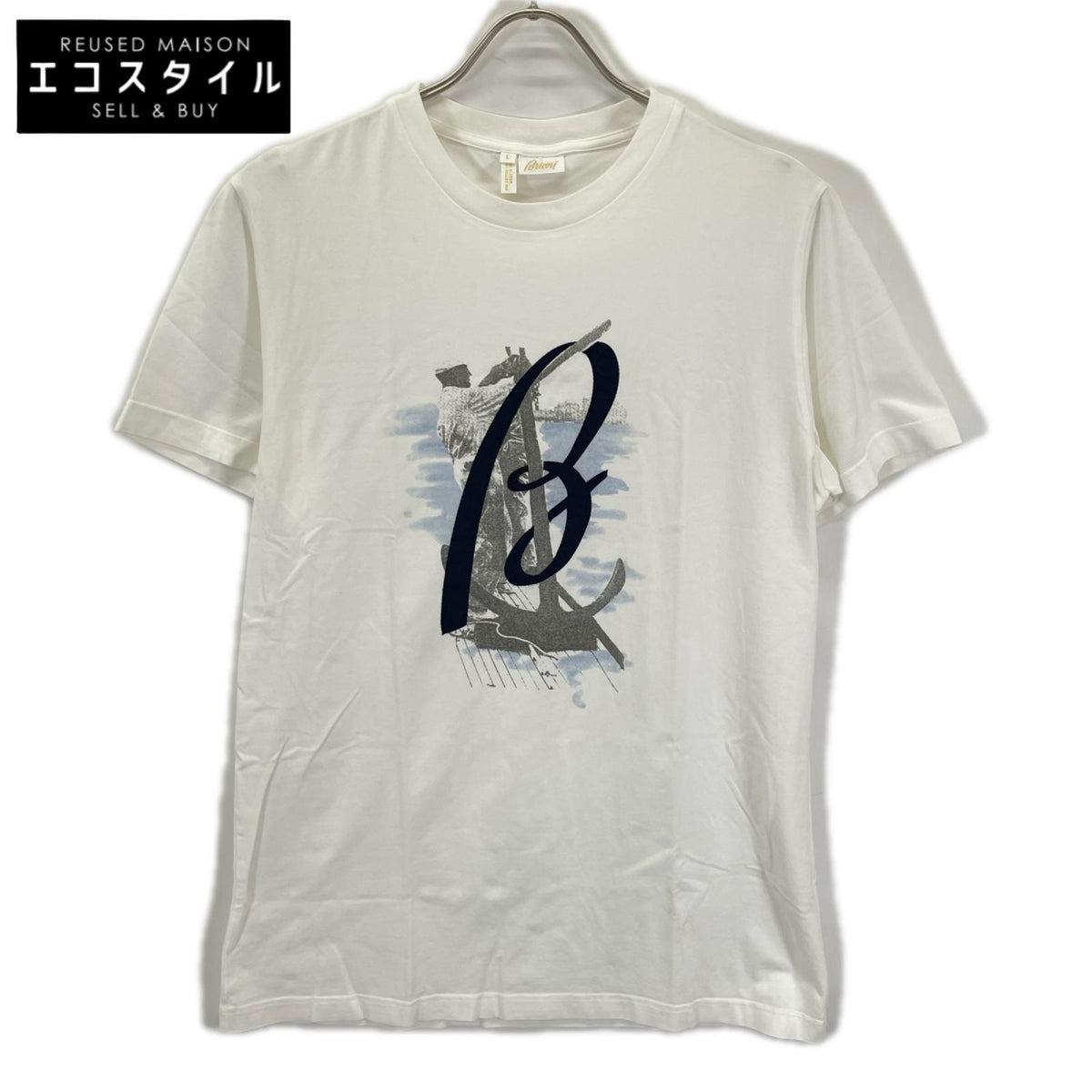 Brioni ブリオーニ ホワイト コットンTシャツ トップス