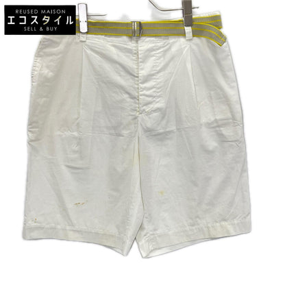 HERMES エルメス ホワイト ベルト付き ショーツ ボトムス