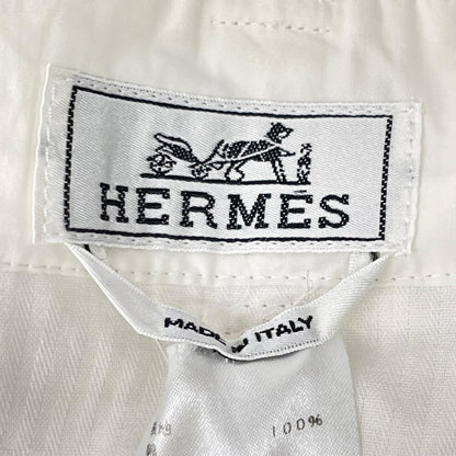 HERMES エルメス ホワイト ベルト付き ショーツ ボトムス