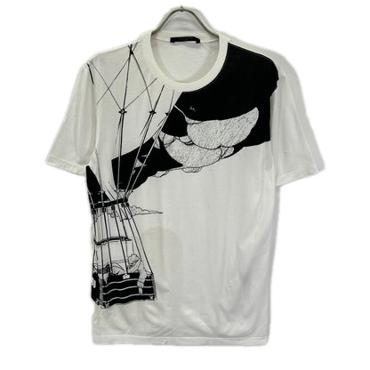 LOUIS VUITTON ルイヴィトン 11年製 MSJR07JB9 ホワイト プリント コットン Tシャツ トップス