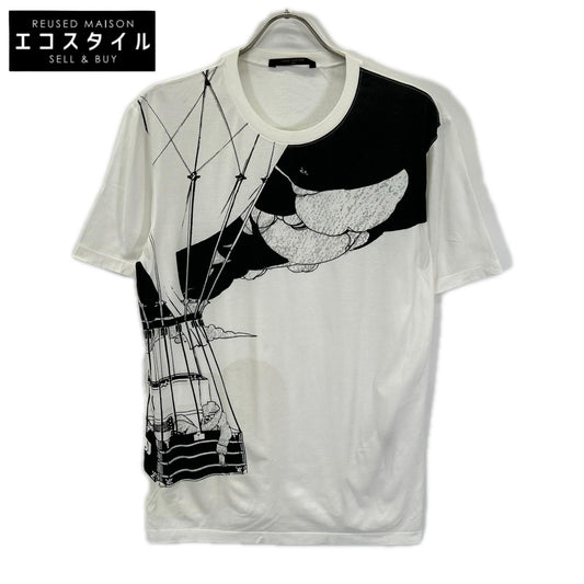 LOUIS VUITTON ルイヴィトン 11年製 MSJR07JB9 ホワイト プリント コットン Tシャツ トップス