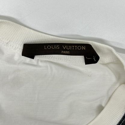 LOUIS VUITTON ルイヴィトン 11年製 MSJR07JB9 ホワイト プリント コットン Tシャツ トップス