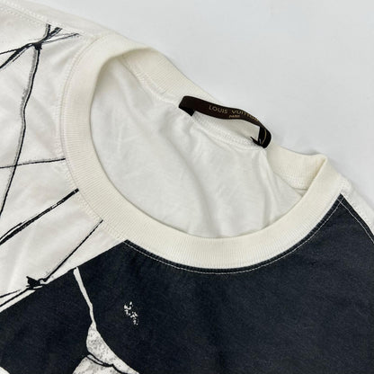 LOUIS VUITTON ルイヴィトン 11年製 MSJR07JB9 ホワイト プリント コットン Tシャツ トップス