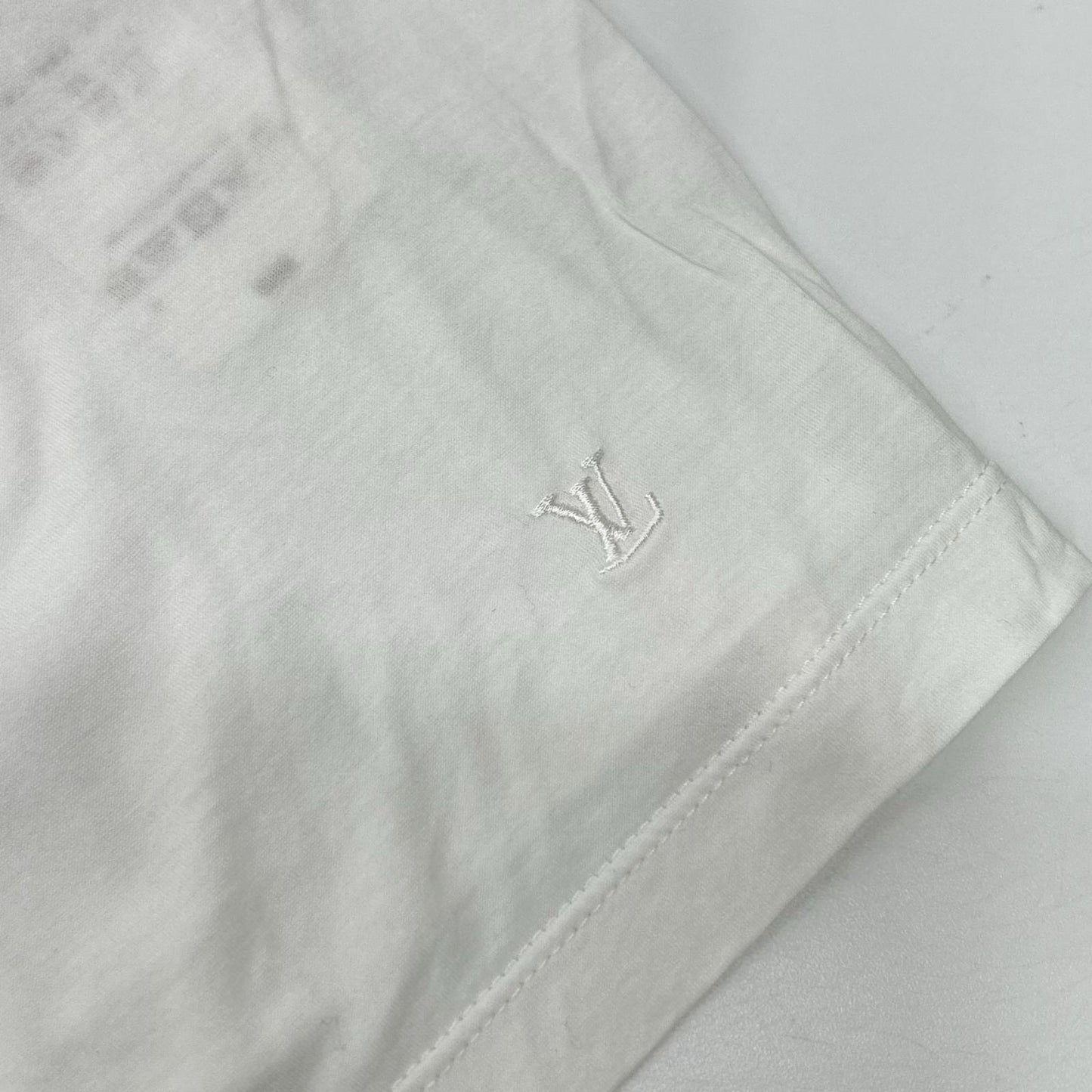 LOUIS VUITTON ルイヴィトン 11年製 MSJR07JB9 ホワイト プリント コットン Tシャツ トップス