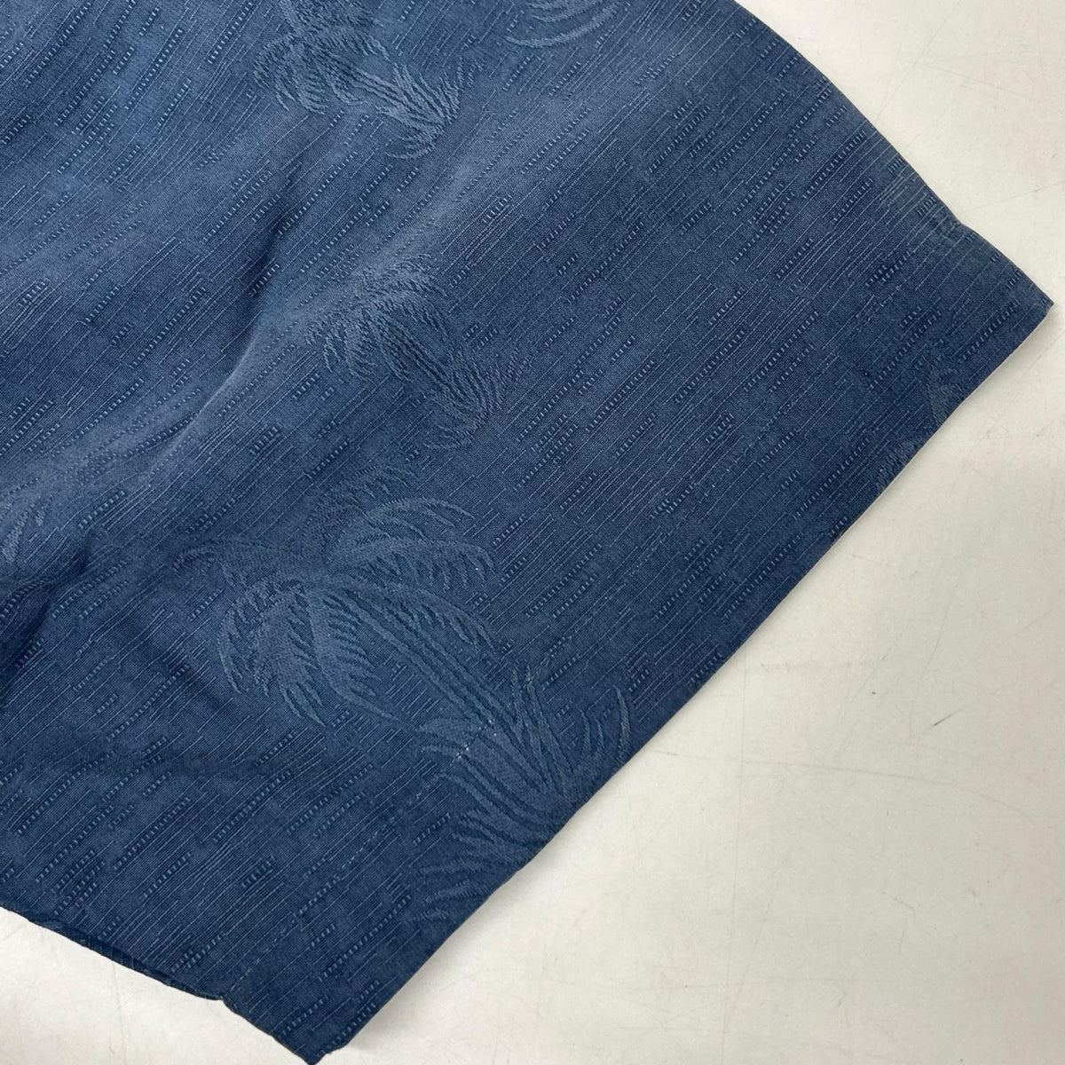 TOMMY BAHAMA トミーバハマ ネイビー ハイビスカス/ヤシの木 シルク 開襟シャツ トップス
