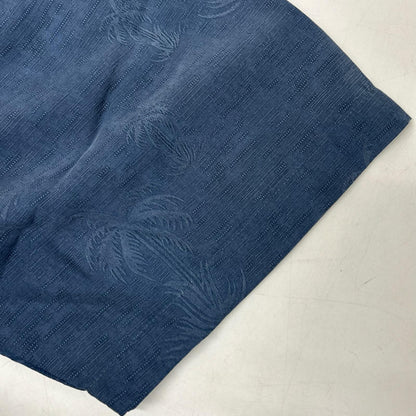 TOMMY BAHAMA トミーバハマ ネイビー ハイビスカス/ヤシの木 シルク 開襟シャツ トップス