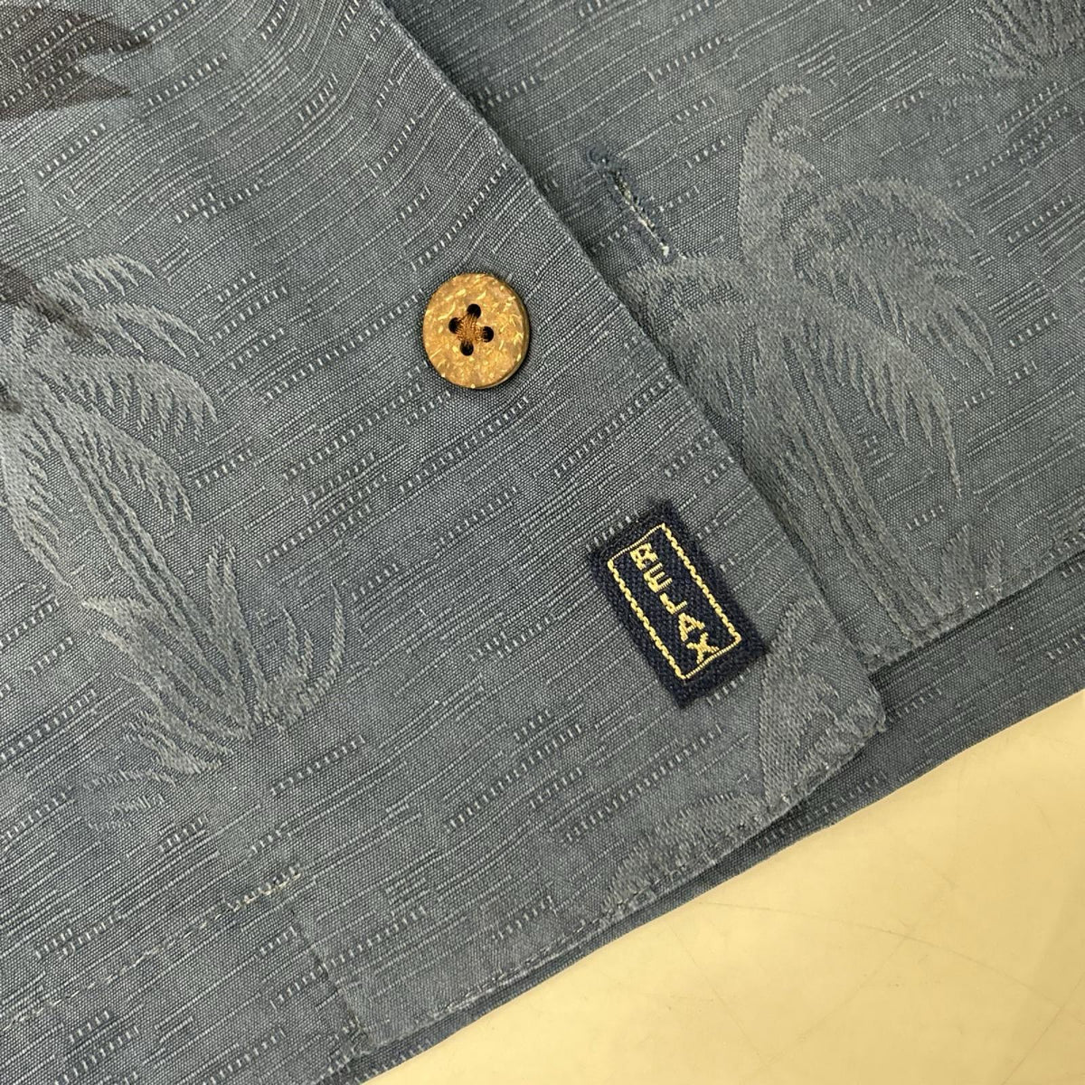 TOMMY BAHAMA トミーバハマ ネイビー ハイビスカス/ヤシの木 シルク 開襟シャツ トップス