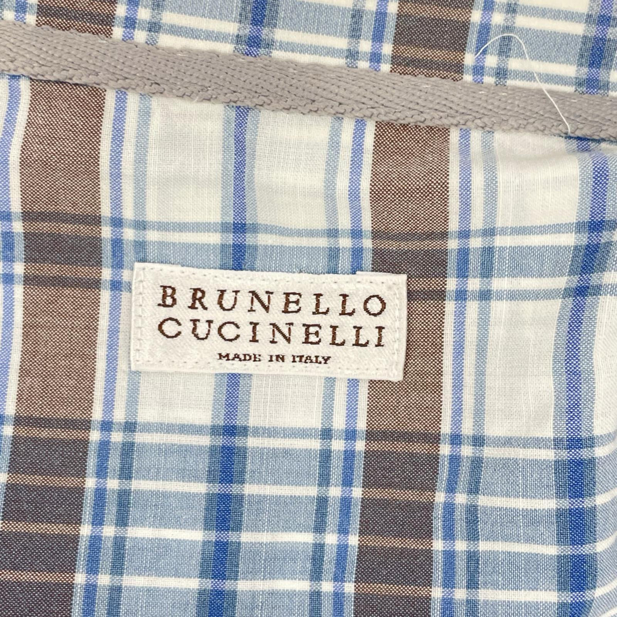BRUNELLO CUCINELLI ブルネロクチネリ チェック柄 コットンシャツ トップス