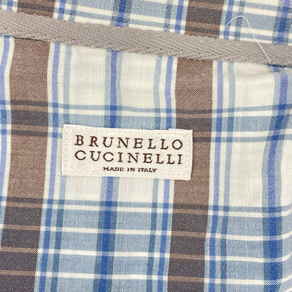 BRUNELLO CUCINELLI ブルネロクチネリ チェック柄 コットンシャツ トップス