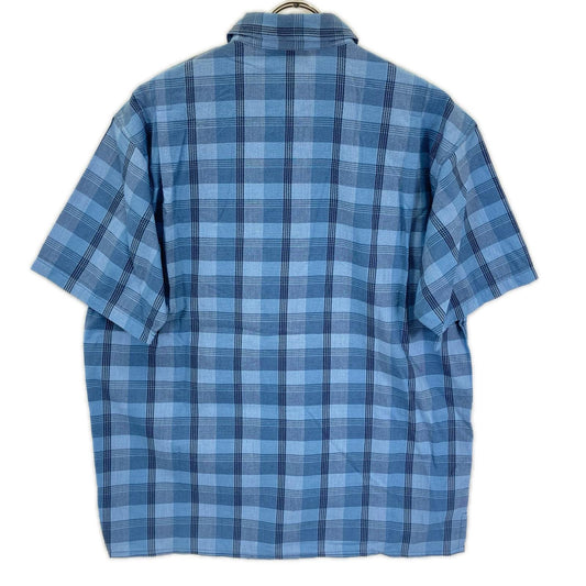 Patagonia パタゴニア 03年 52996 ブルー シアーサッカー チェック パッカーウェアシャツ トップス
