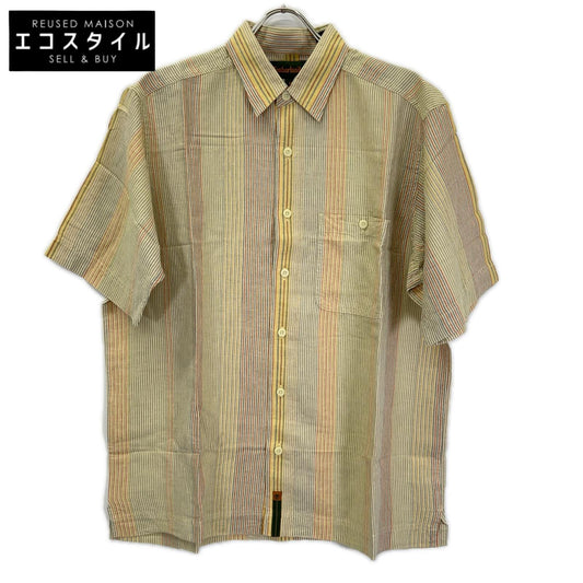 Timberland Timberland 43287 Multicolor Stripe Cotton×Linen Short-Sleeve Shirt Tops