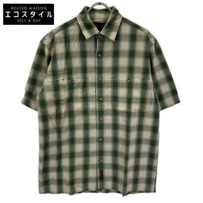 Timberland ティンバーランド 03-43215 グリーン チェック コットン 半袖シャツ トップス