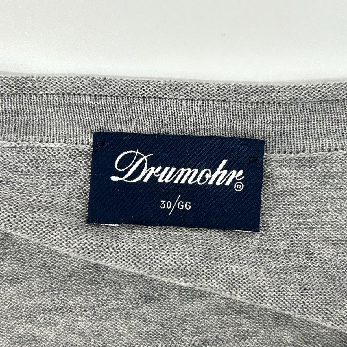 Drumohr ドルモア BEAMSF別注 25027 グレー コットン クルーネックニット トップス